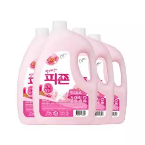 피죤 섬유유연제 3100ml 4개 핑크로즈