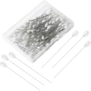 100개의 코르사지 부토니에르 핀 꽃을 위한 2.13인치 DIY 공예 보석 제작 바느질 웨딩 플라워 장식을