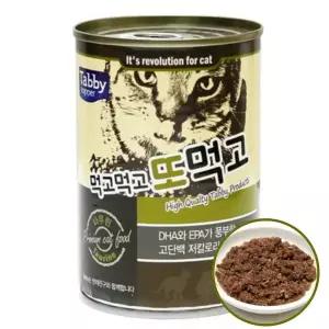 [하프클럽/셀럽하우스]먹고먹고 또먹고 고양이 간식 캔 (타우린400gX12개)