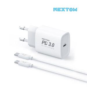 넥스톰 PD 고속충전기 C타입 핸드폰충전기 15W CtoC케이블 포함 NXT-PD15C