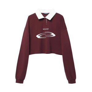 [오프닝프로젝트] 여성 W Identity Pique Collar T Shirt - Burgundy (FWSWCTA352MBG-