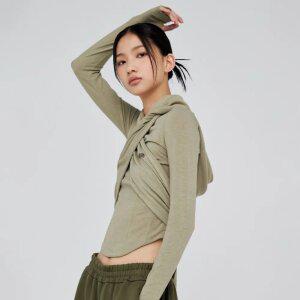 [오프닝프로젝트] W 2Way Hoodie Scarf - Khaki (FWSWCTH308MKH-W)