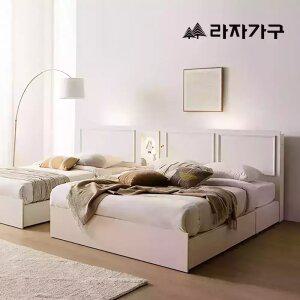 라자가구 윈디 LED 침대 일반형 프레임 SS(프레임만) + 협탁 2