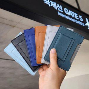 RFID 차단 가죽 여권케이스 안티스키밍 해킹차단 여권 지갑 파우치