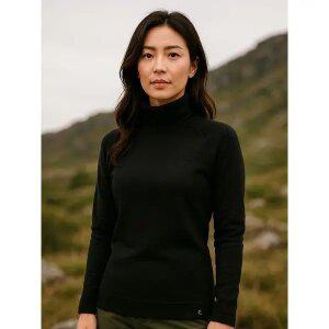 [아웃도어스/마운티아]여성 겨울 기모 터틀넥 티셔츠 블랙_1MQTSW2503