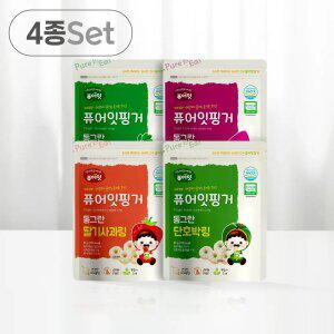퓨어잇 핑거 유기농 아이과자 동그란 야채링 4종세트 간식
