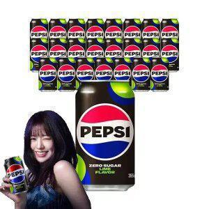 [펩시] 펩시콜라 제로슈거 라임향 355ml, 24개