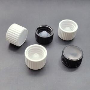 20x 콘 라이너 드럼 캡 폴리콘 캡/뚜껑 스크류 검정/흰색 색상 18mm 20mm