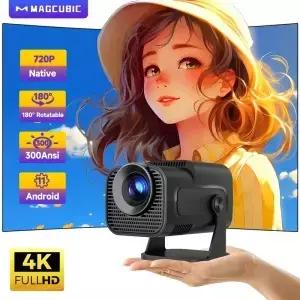 Magcubic HY320 미니 새로 네이티브 720P 안드로이드 11 4K 프로젝터 300ANSI Wifi6 BT5.0 시네마 야외