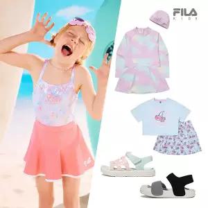 [FILA KIDS][즉시20%할.인] 여름휴가 바캉스 풀착장! 샌들/아동화/래쉬가드/반팔/상하세트/티셔츠/팬츠/잡화