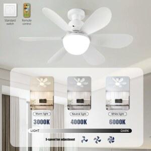 BLDC실링팬 30W LED 천장 선풍기 조명 리모컨 포함 E27 탈착식 블레이드 3000 6000K 램프 거실 서재 캠핑용 85 265V