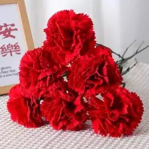 리얼 터치 인조 레드 카네이션 DIY 공예 54cm 시뮬레이션 꽃 수제 사실적인 가짜 식물 생일 선물