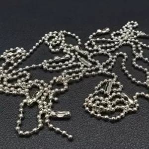 12cm 군번줄 10P 볼체인 체인 비즈키링-WFOOMRI