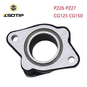 ZSDTRP 카브 흡입구 파이프 기화기 인터페이스 어댑터 혼다 호환 CG125 PZ26 AK125 JAGUAR150 용 흡기 매니