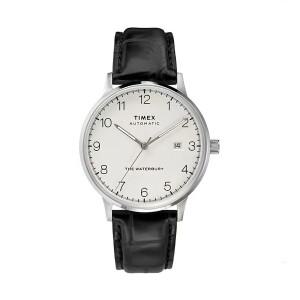 TIMEX 2색 자동 기계식 시계 남성용 및 여성용 패션 가죽 스트랩 스포츠 방수 캐주얼