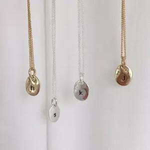 [폭스타일]metal initial necklace [AZ]