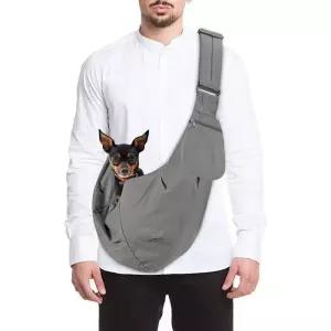 강아지 코튼 산책가방 이무 크로스백 포대기 용가방