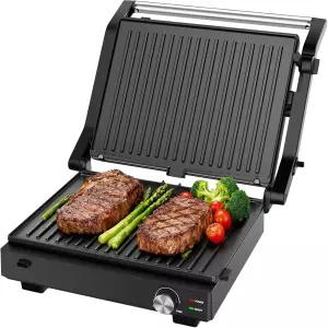 스부이넥 전기 실내 그릴 14피트 파니니 프레스 스테이크 버거 샌드위치용 1600W 450개의 F 듀얼 쿠킹
