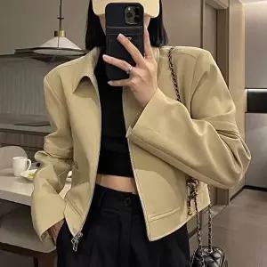 점퍼 여성 세미크롭 아우터 데일리 포켓 점퍼 LK-J009-WFP5OVZ