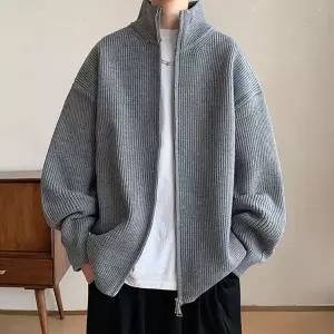 [하프클럽/셀럽하우스]남성 하이넥 니트집업 투웨이 집업 가디건 훈남룩 3색