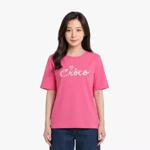 [크로커다일 레이디] 크로커 로고 플라워 아트웍 티셔츠_CLEMTS902