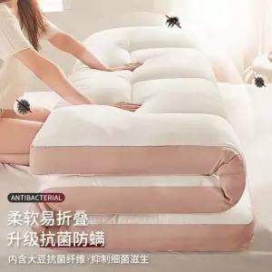 푹신 따뜻한 두꺼운 손님용 요 그레이 까는 화이트 엣지 80x190cm 침대 80x