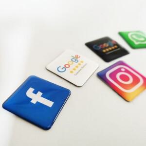 Google 리뷰용 NFC 소셜 미디어 에폭시 스티커 tagram Facebook 카드 방수