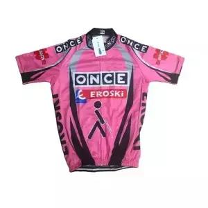 ONCE EROSKI TEAM PINK 레트로 클래식 사이클링 유니폼 레이싱 자전거 여름 짧은 소매 Ropa Ciclismo