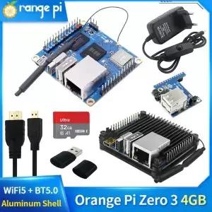Orange Pi Zero 3 4GB RAM Allwinner H68 WiFi5 BT 50 LPDDR4 6MB SPI 플래시 OPI 3용 알루미늄 케이스