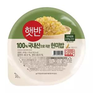 햇반 100% 현미밥 작은 공기 130g x 36 간편식 간편음식 대용량 업소용 마트용