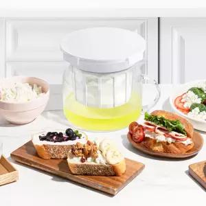 26년형 CLAPA 대용량 유청분리기 꾸덕함조절 그릭요거트메이커 1.8L+요커트볼+스푼/요플레 요거트제조기
