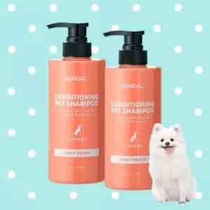 쿤달 인텐시브 컨디셔닝 반려견 샴푸 스위트 피오니향 500ml x 2개/ 강아지 샴푸
