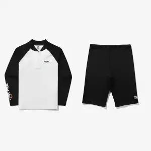 [휠라] 키즈 3PACK 아쿠아 래쉬가드 상하세트 FK2SWF2A01M OWH