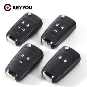 KEYYOU 10X 키 쉘 시보레 Cruze Epica Lova 카마로 임팔라 2 3 4 5 버튼 플립 폴딩 원격 자동차 케이스 HU1