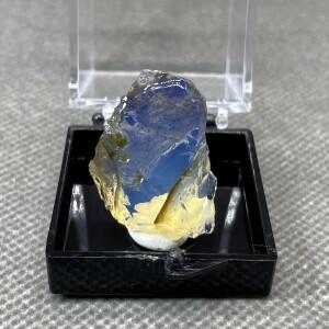 천연 희귀 에티오피아 워터 오팔 원석 광물 표본 + 상자 크기 3.4cm 치유 석영 결정과 돌 암석
