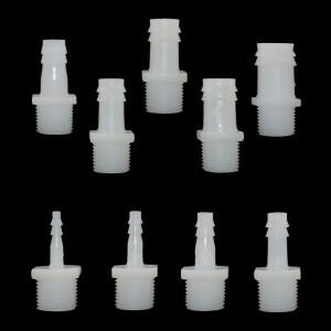 호스 바브 커넥터 피팅 수나사 워터 튜브 커플러 조인트 1/2 인치 4mm 10mm 20mm