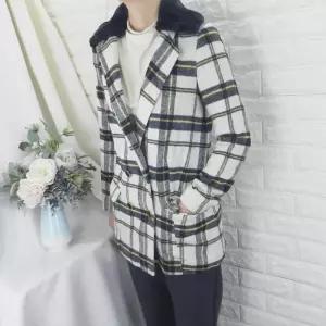 [쿨젠]zent_체크 퍼코트COD겨울코트,후드코트,박스코트,스트링자켓,하프기장코트