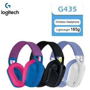 Logitech G435 LIGHTSPEED 무선 게이머 헤드셋 USB Bluetooth/2.4 G 연결 PC/PS용 내장 마이크 게임용 헤드