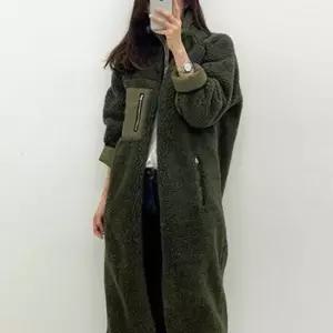 오너클랜 여성 플리스 롱점퍼 후리스 양털 뽀글이 가을 겨울 캠핑룩 캠핑룩 겨울 롱점퍼 양털