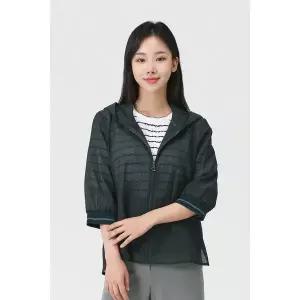 [PAT]니트배색 후드 점퍼 1L4130307_DG