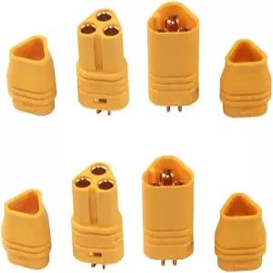 이키구 2쌍 아마스 MT60 3극 3.5mm 모터 플러그 남성용 커넥터 RC ESC와 멀티콥터 쿼드콥터 비행기용 세트