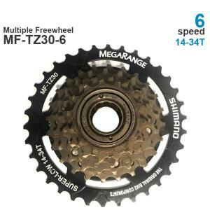 시마노 토너먼트 TZ30 TZ500 HG40 6v 6 속도 카세트 MTB 다중 프리휠 금속 스레드 스프로킷 14-34T 자전거