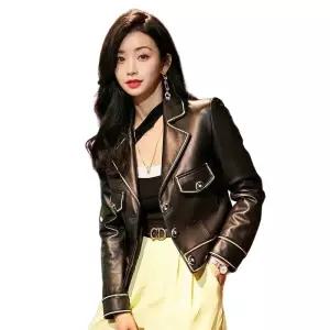 여성 가죽 짧은 양가죽 슬림핏 자켓 새틴 코트 캐주얼 재킷 봄 여름 루즈핏 데일리 아우터