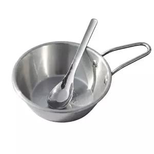 캠핑 304 스텐 시에라컵 1P 스푼포함 캠핑용 차박 그릇 식기 냄비-WFP2X67