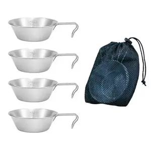 캠핑 스텐 시에라컵 300ml 4개 세트 차박 야외 글램핑 휴대용 컵 식기-WFP2X6P