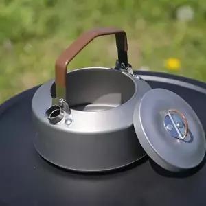 티타늄코팅 304 스텐 캠핑 주전자 1.2L 1P 휴대용 차박 야외 경량 케틀-WFP2X6T