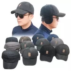 고급 겨울 누빔 골덴 보온귀달이 기모 방한모자 남자 성인 겨울모자 군밤모자 남자 캡모자 창모자