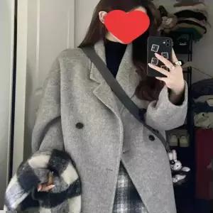 캐주얼룩 여성 3컬러 모던실루엣 모직 오버핏 롱코트 더블버튼