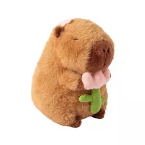 카피바라 딸기모자 인형 23cm-꽃 카피바라