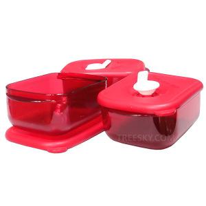 타파웨어 스마트 직사각 전자레인지 용기세트 3개-260ml/와인 (055)